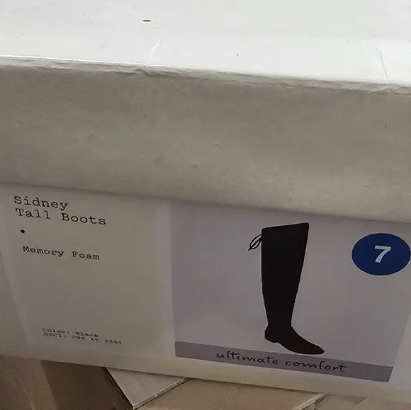 NIB memory foam tall black boots - Picture 6 of 7